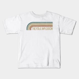 The Folk Implosion Retro Stripes Kids T-Shirt